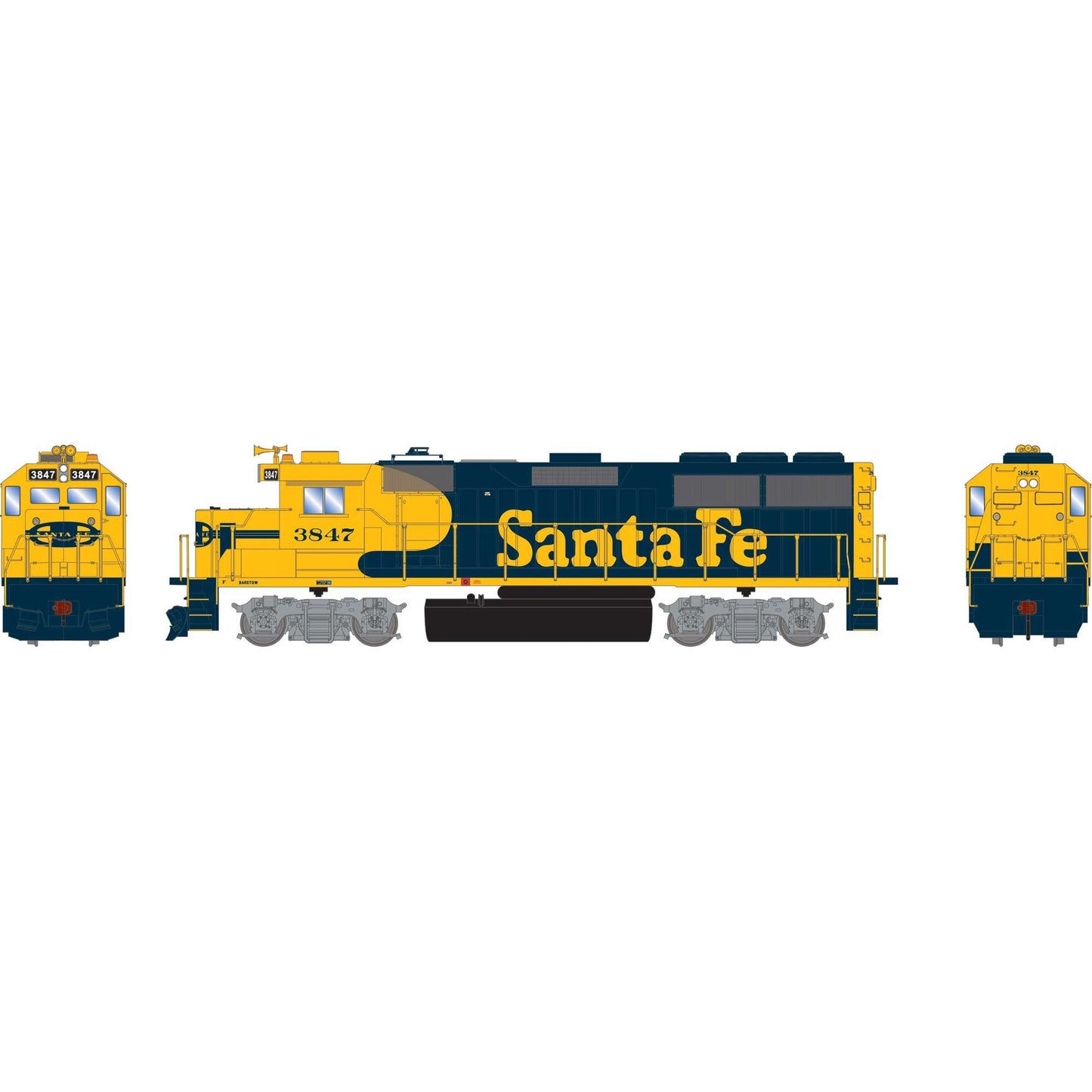 HO Athearn GP50 Locomotive with DCC and Sound ATSF 3847 (ATH-1521)