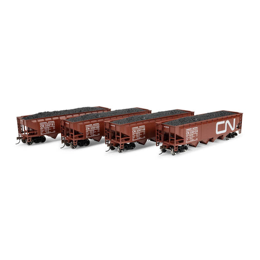 HO ATH 40' 4-Bay Offset Hopper with Load (ATH-1577)