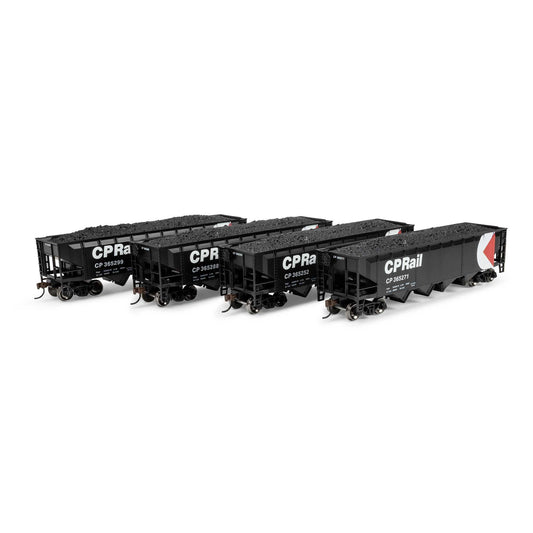 HO ATH 40' 4-Bay Offset Hopper with Load (ATH-1579)