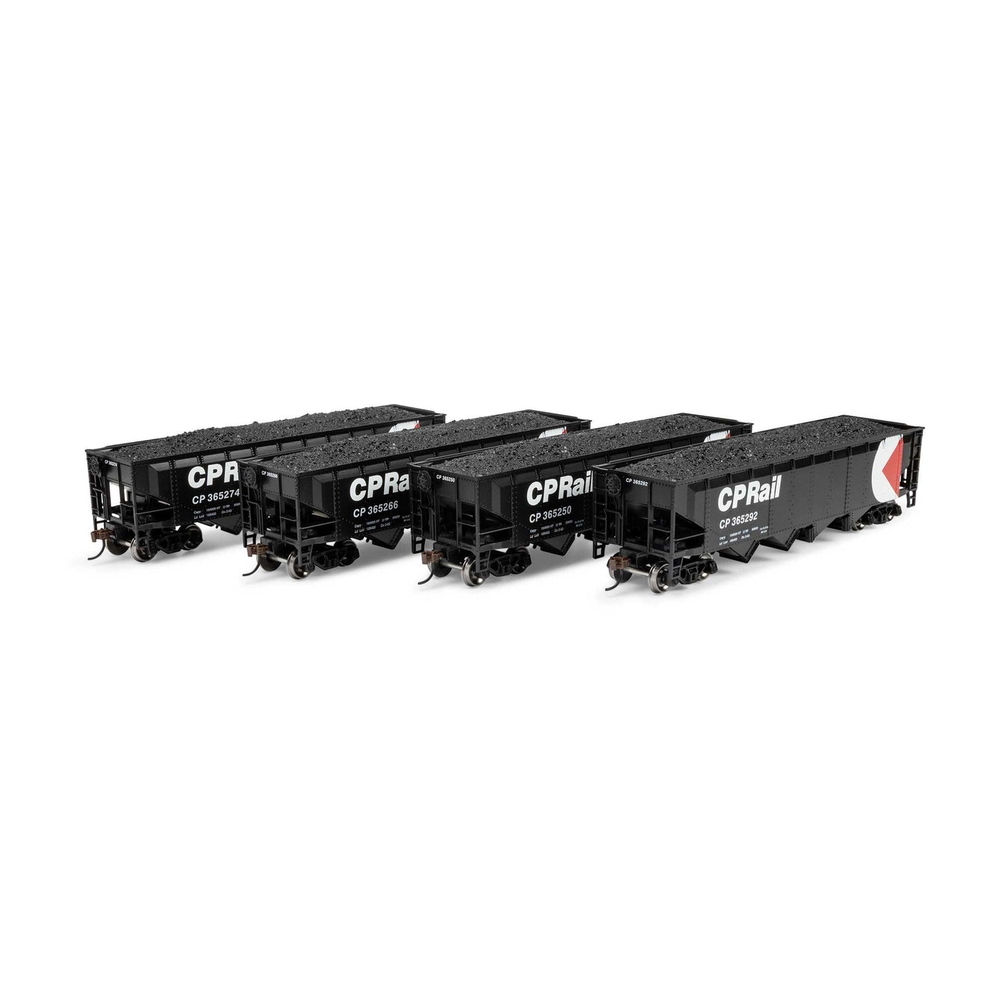 HO ATH 40' 4-Bay Offset Hopper with Load (ATH-1580)