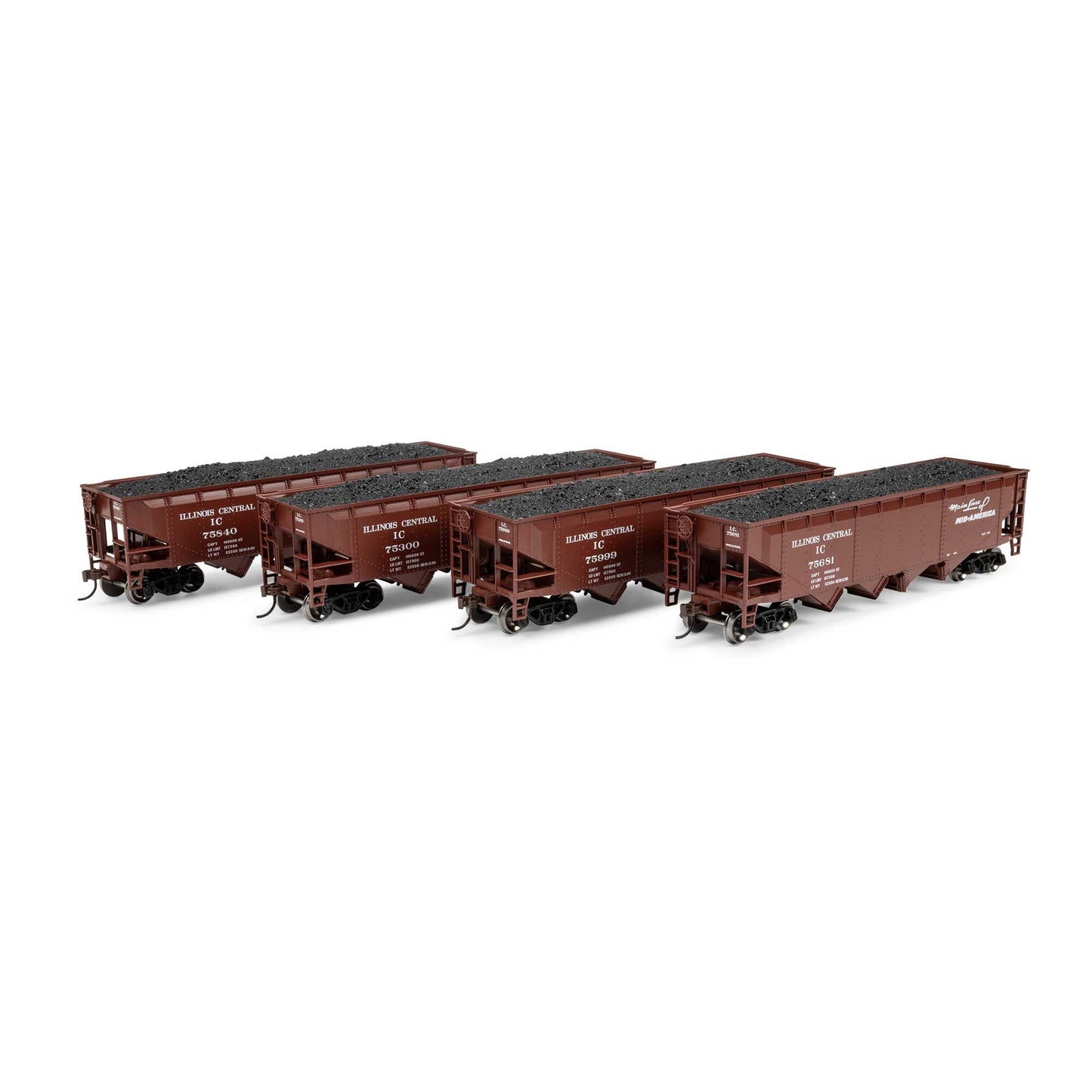 HO 40' 4-Bay Offset Hopper with Load (ATH-1582)
