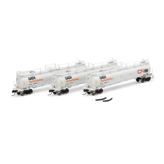 N TankTrain Intermediate GATX Tank Car Model Set (ATH-1777)