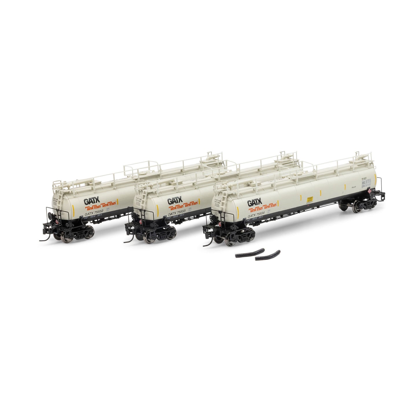 N TankTrain Intermediate GATX White/Black Model (ATH-1782)