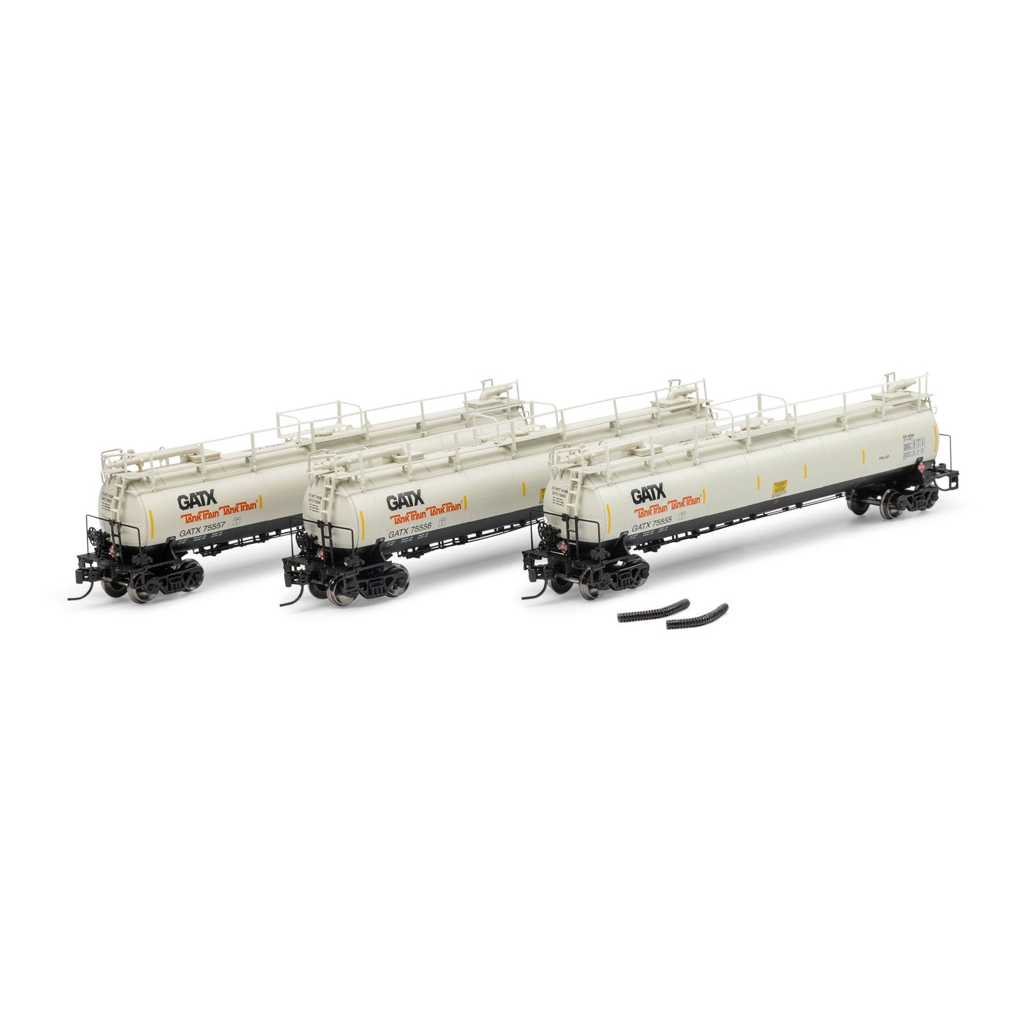 N TankTrain Intermediate GATX White/Black Models #75555/75556/75557 (ATH-1783)