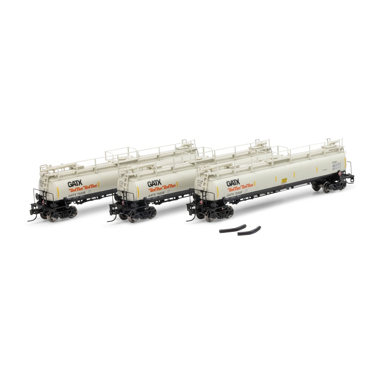 N TankTrain Intermediate GATX White/Black Model (ATH-1784)