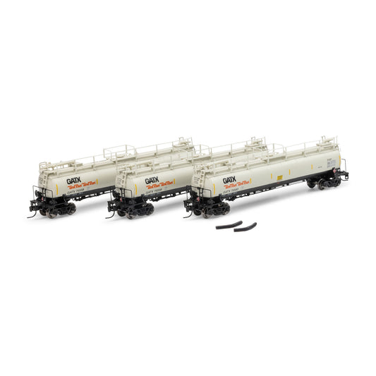 N TankTrain Intermediate GATX White/Black Model (ATH-1784)