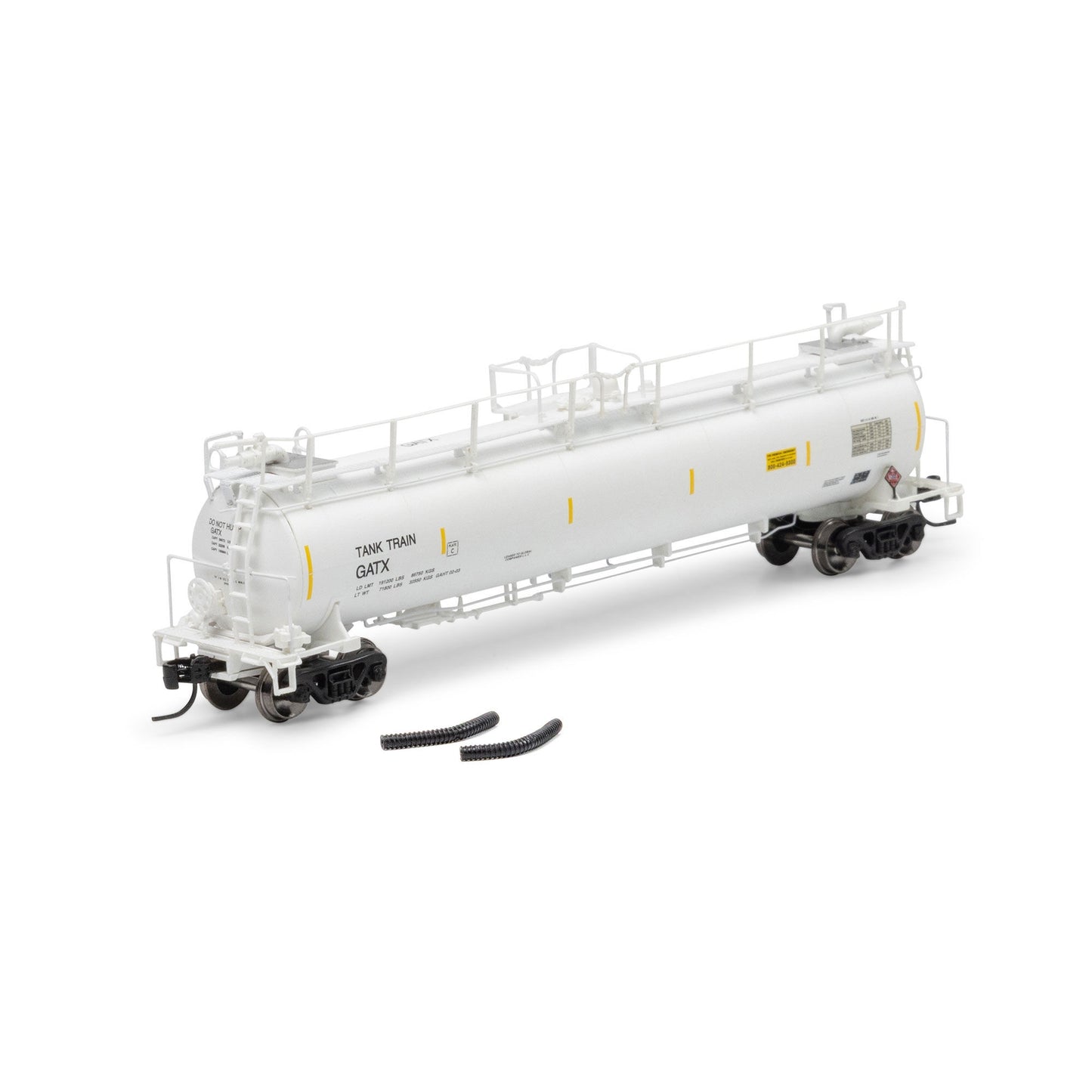 N TankTrain Intermediate GATX White Unnumbered (ATH-1794)