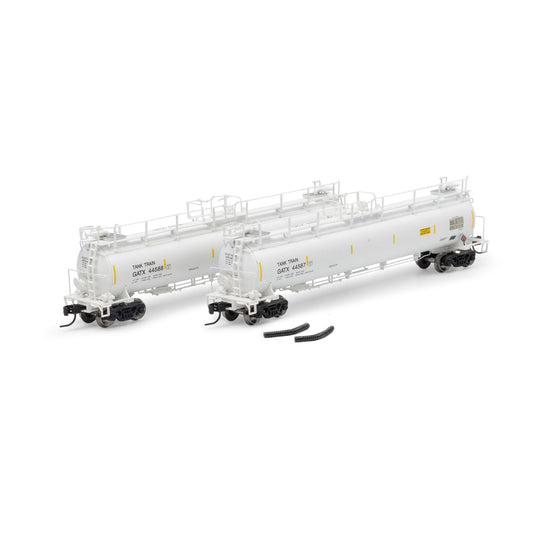N TankTrain Intermediate GATX White #44587/44588 (ATH-1797)