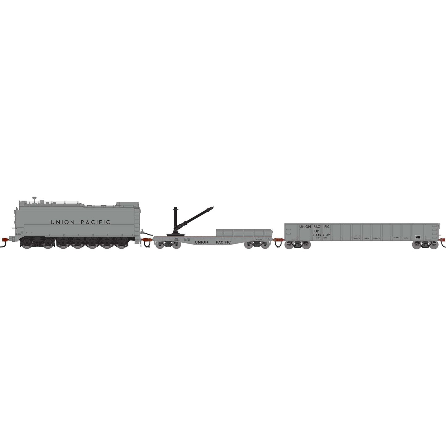 HO MOW Set with Fuel Oil Tank Car, Derrick Car, and Mill Gondola (ATH-1822)