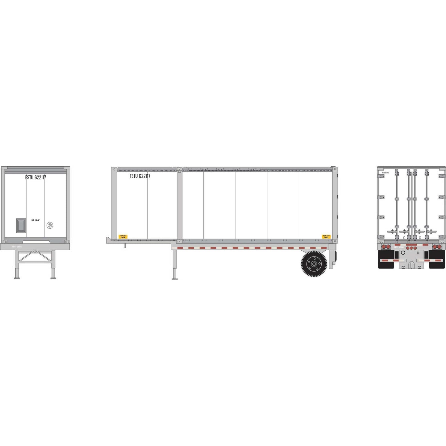 HO 28' Container and Chassis Set (ATH-1838)