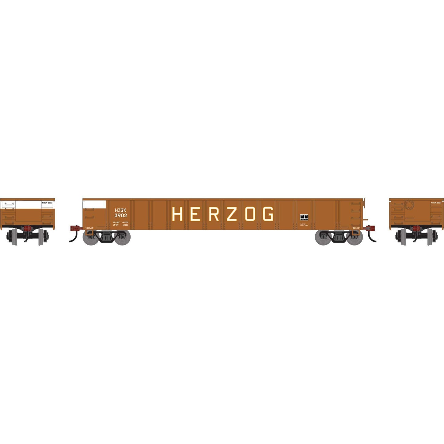 HO 52' Mill Gondola HZGX #3902 (ATH-1862)