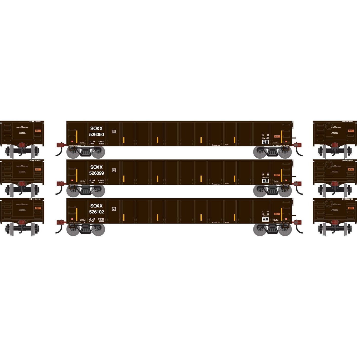 HO 52' Mill Gondola Model Train Car (ATH-1867)