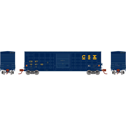 N 50' Waffle Box Car CSXT #124165 (ATH-1890)