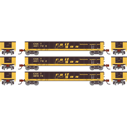N 52' Mill Gondola CSXT #481720/481782/481974 (ATH-1905)