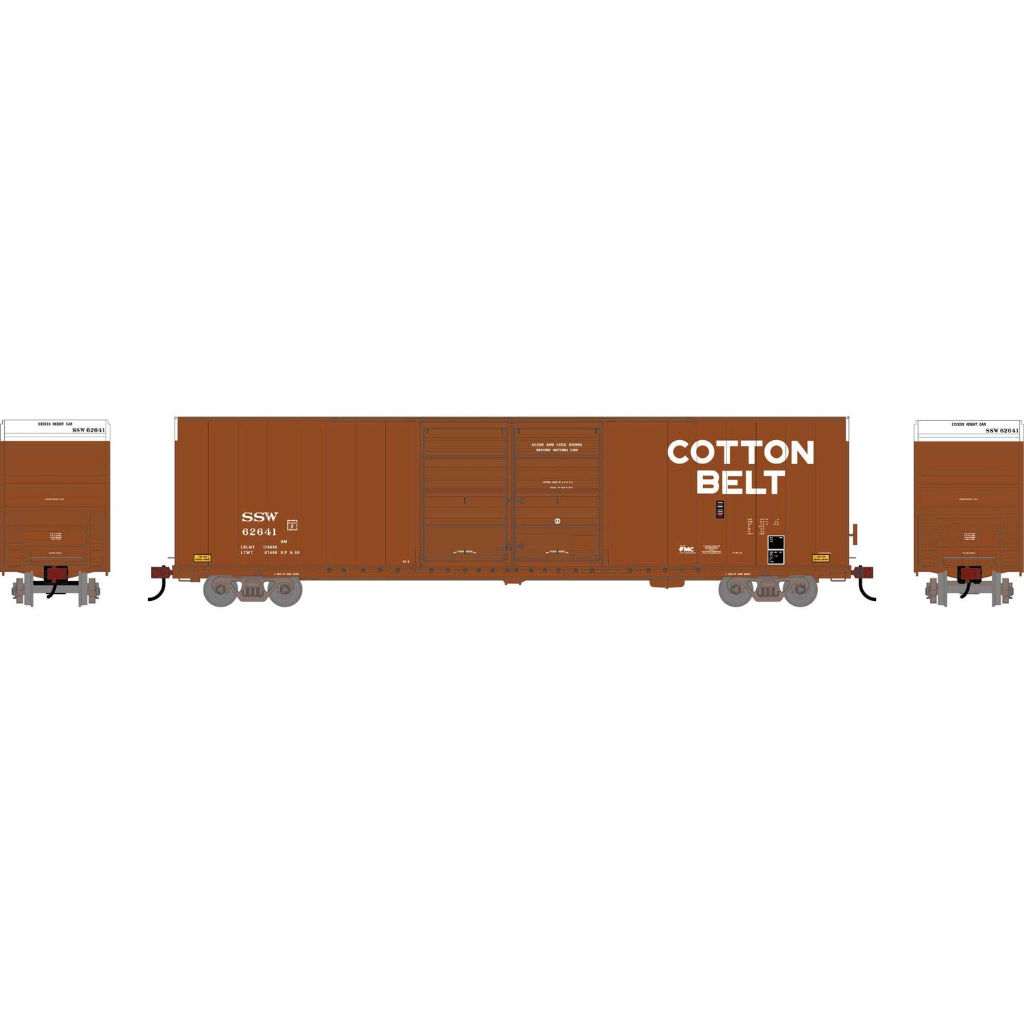HO 60' FMC Smooth Side Double Door Box Car SSW #62641 (ATH-1972)