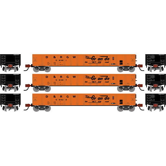 N 52' Mill Gondola DRGW #56381/56387/56424 Model (ATH-2019)