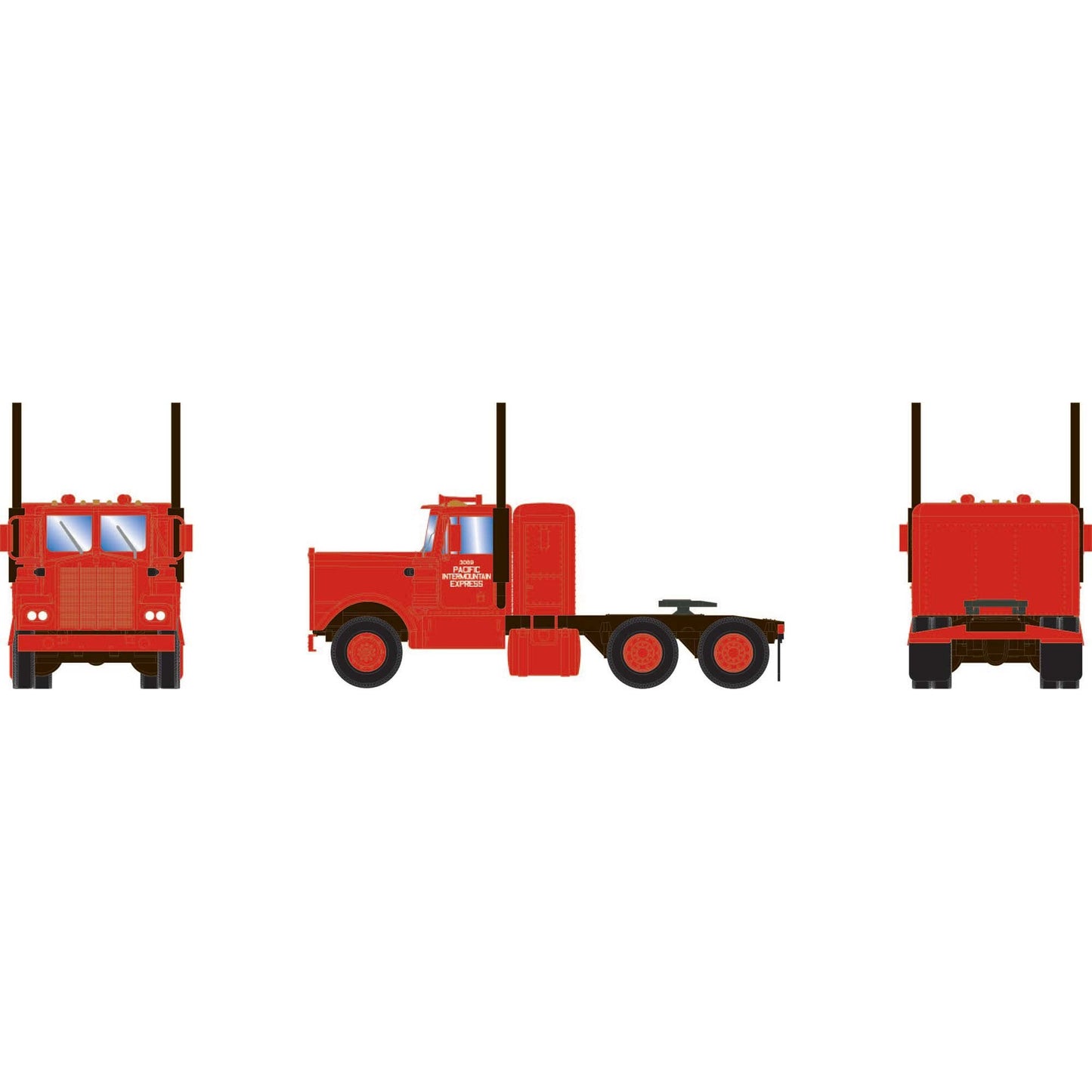 HO KW Tractor Pacific Intermountain Express #3089 Plastic Model (ATH-2084)