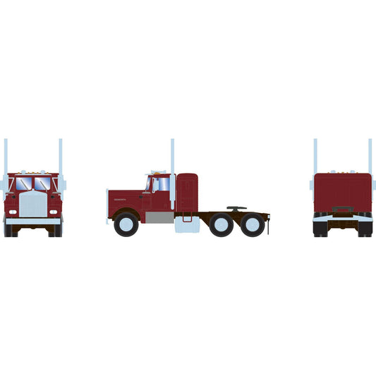 HO KW Tractor Metallic Red No Road Number (ATH-2090)