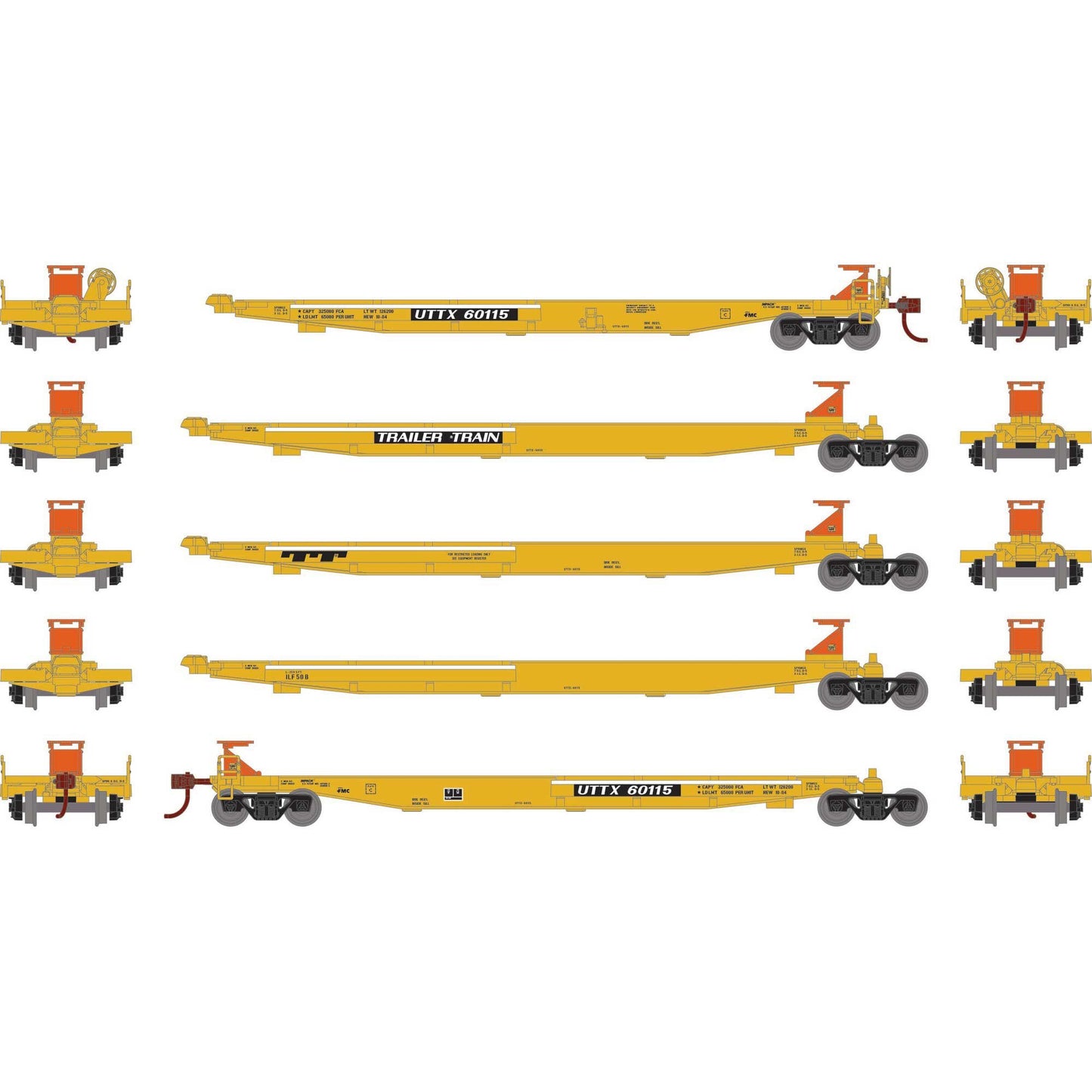 HO Impack Spine Car UTTX #60115 (5) (ATH-2103)