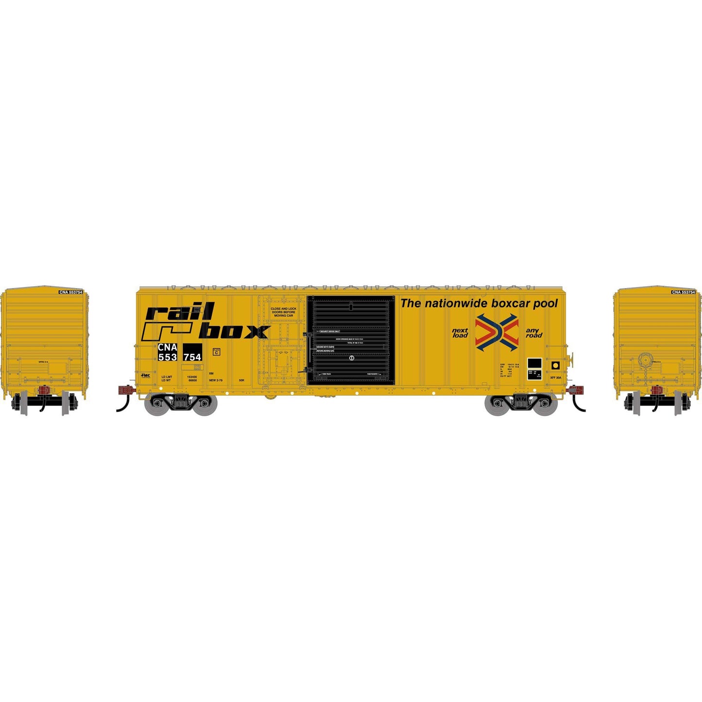 HO 50' FMC 5277 Combo Door Box Car CNA 'Ex-Railbox' #553754 (ATH-2129)
