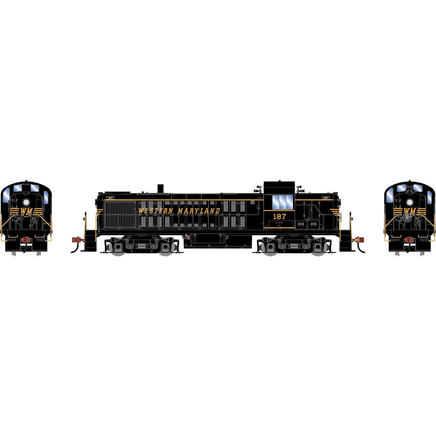 HO RS-3 Locomotive with DCC and Sound, WM #187 (ATH-2167)