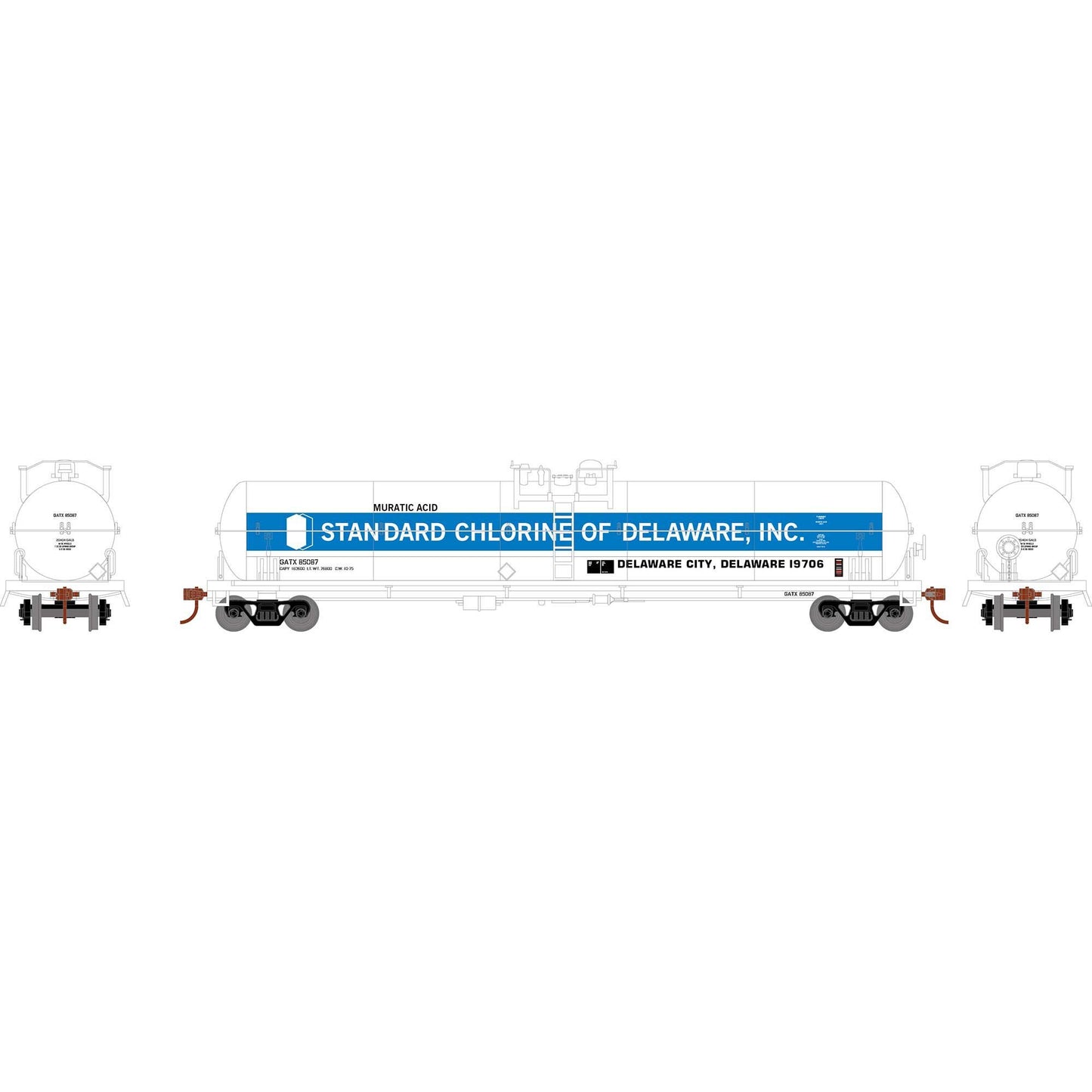 HO 62' Tank Car GATX #85087 (ATH-2210)