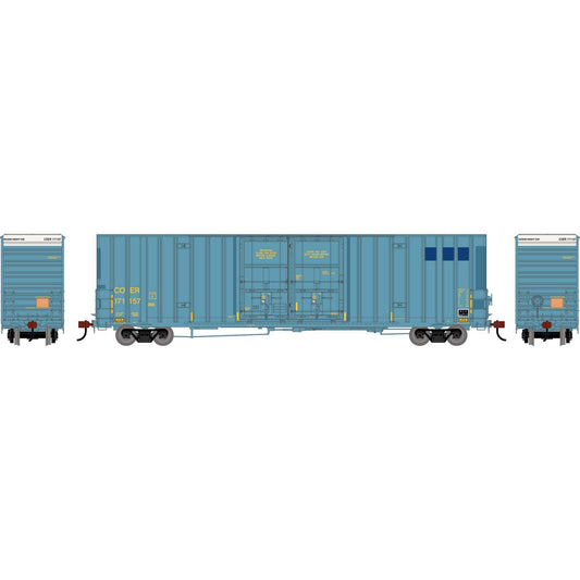 HO 60' Gunderson High Cube Double Door Box Car Primed for Grime COER #171157 (ATH-2282)