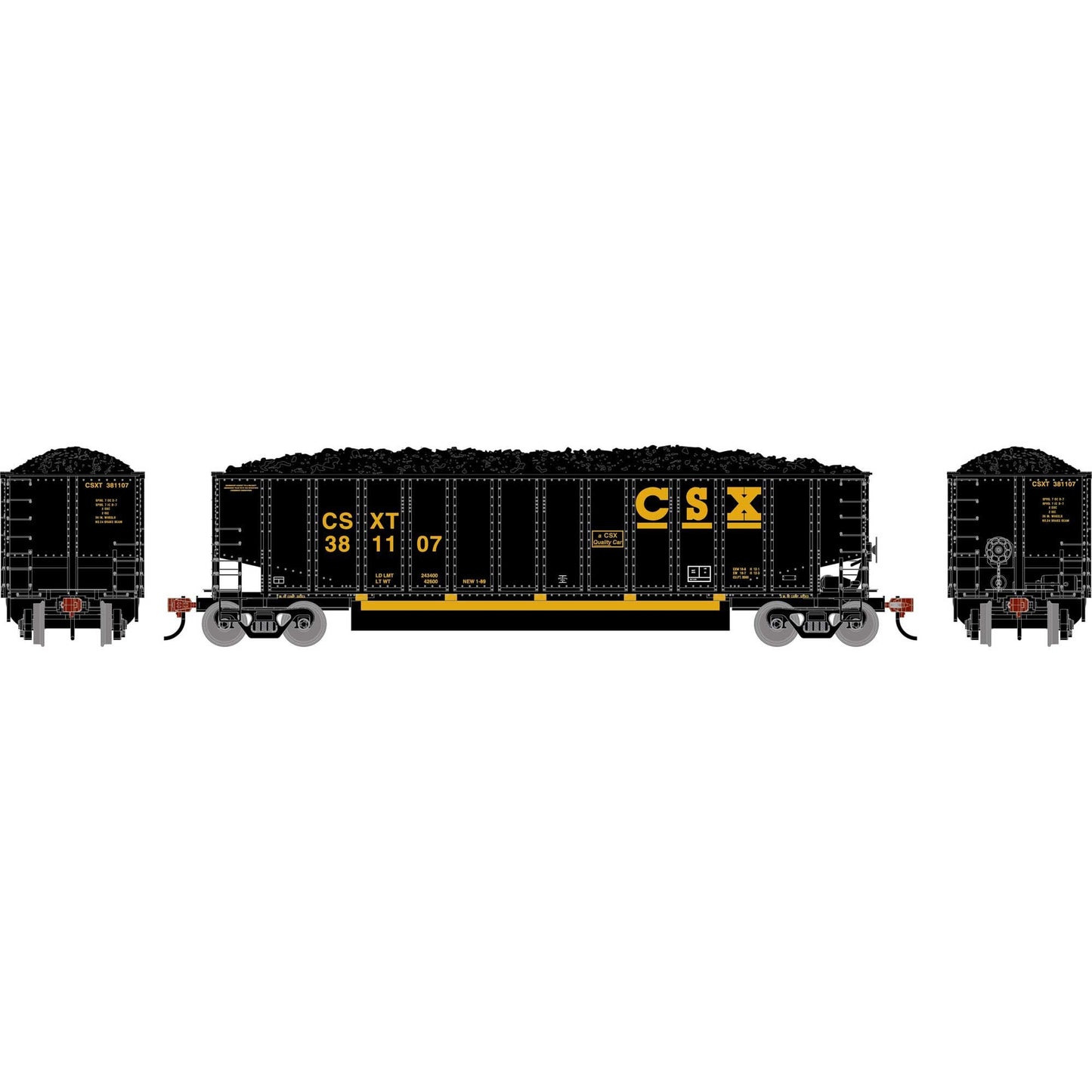 N ATH Bethgon Coalporter with Coal Load CSXT #381107 (ATH-2307)