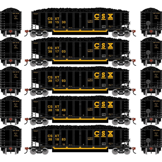 N ATH Bethgon Coalporter with Coal Load, CSXT #381530/381703/381793/381849/381883 (5) (ATH-2309)