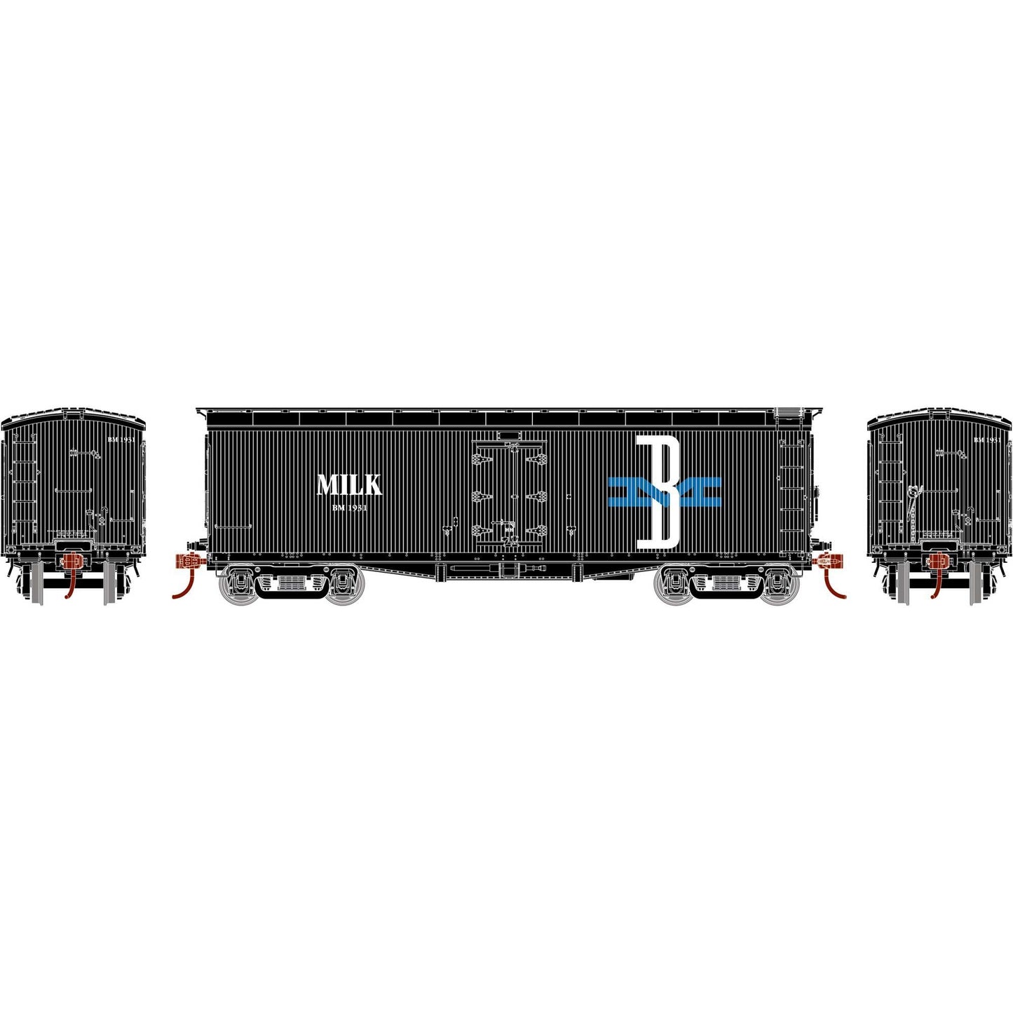 HO 40' Pfaudler Wood Milk Car BM #1931 (ATH-2344)