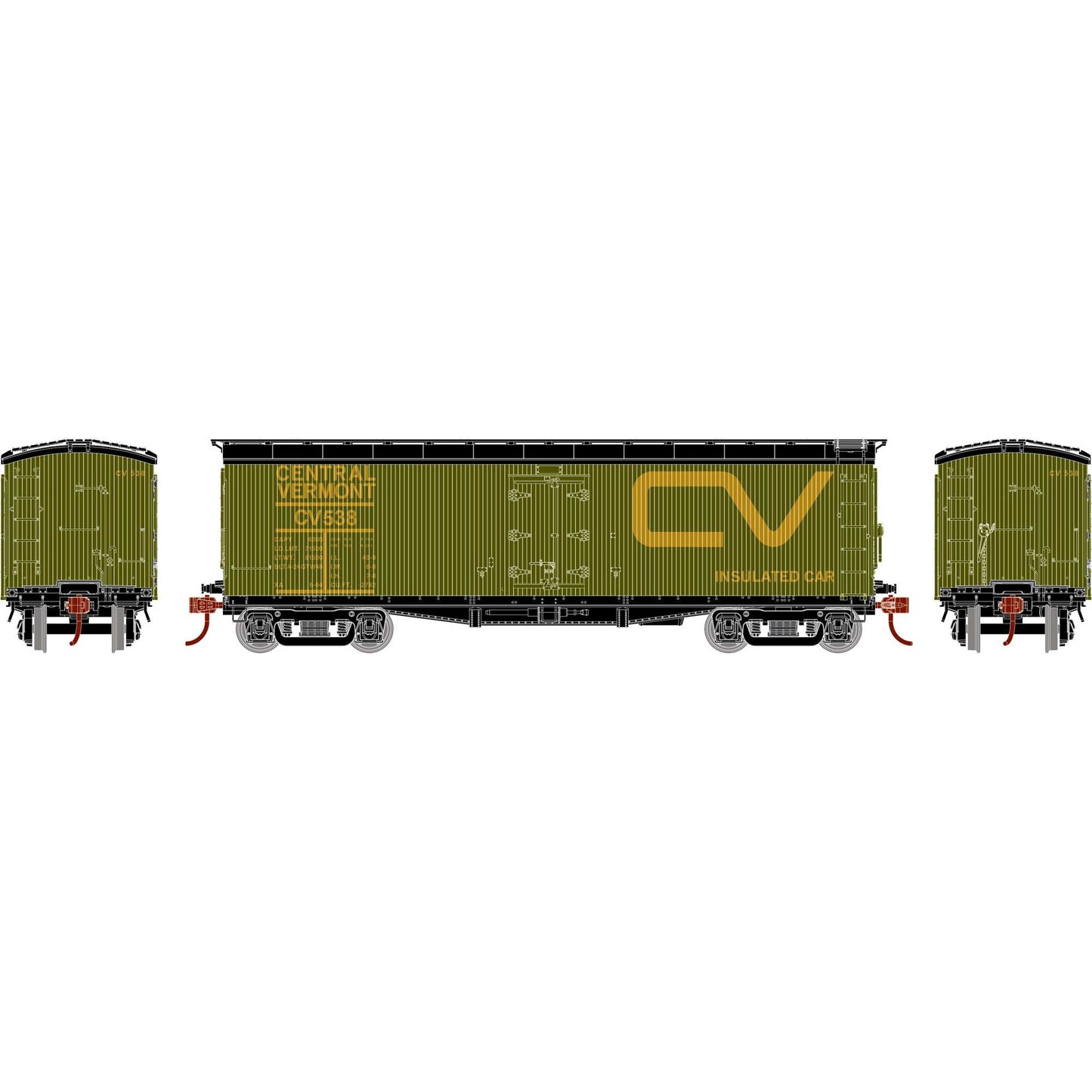 HO 40' Pfaudler Wood Milk Car, CV #538 Plastic Model (ATH-2346)