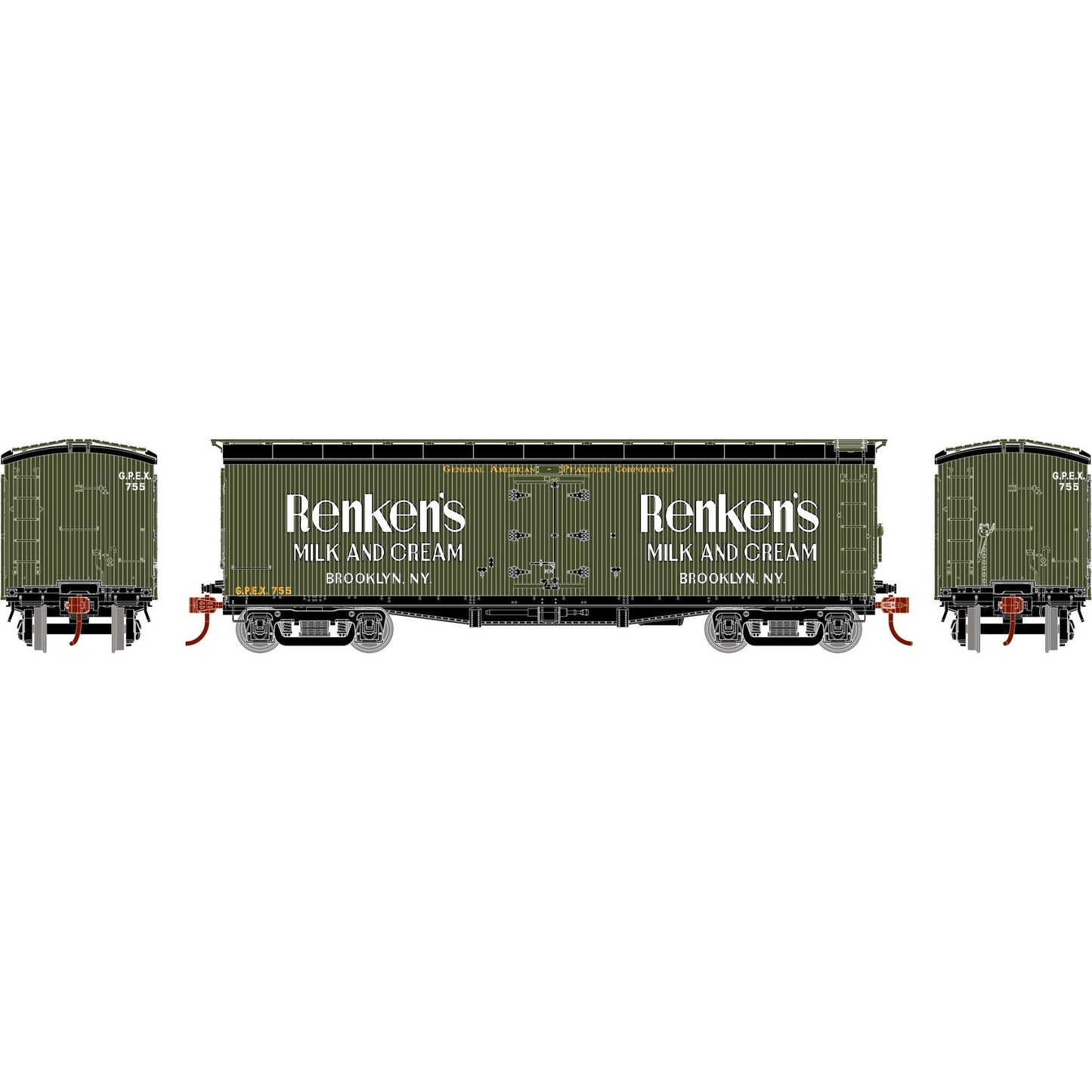 HO 40' Pfaudler Wood Milk Car GPEX #755 (ATH-2356)