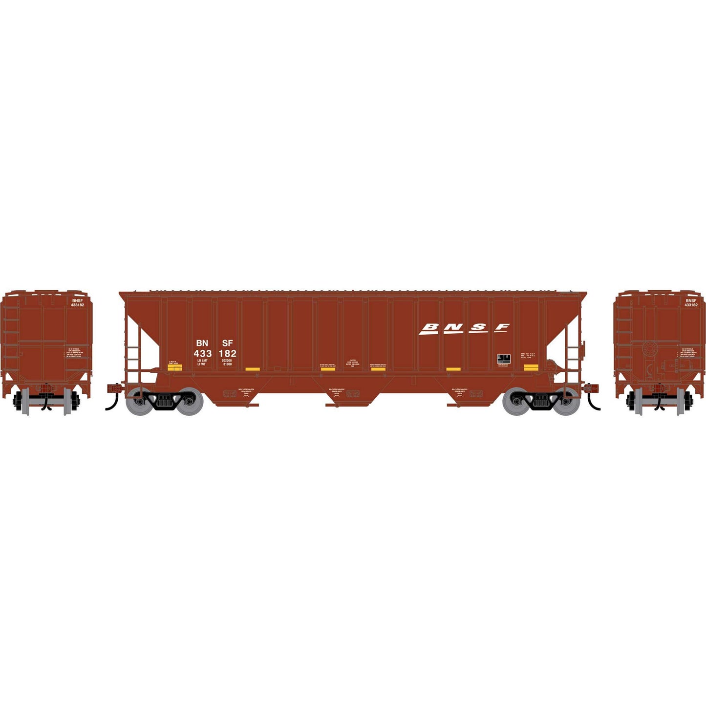 HO Athearn PS 4740 Covered Hopper BNSF #433182 (ATH-2363)