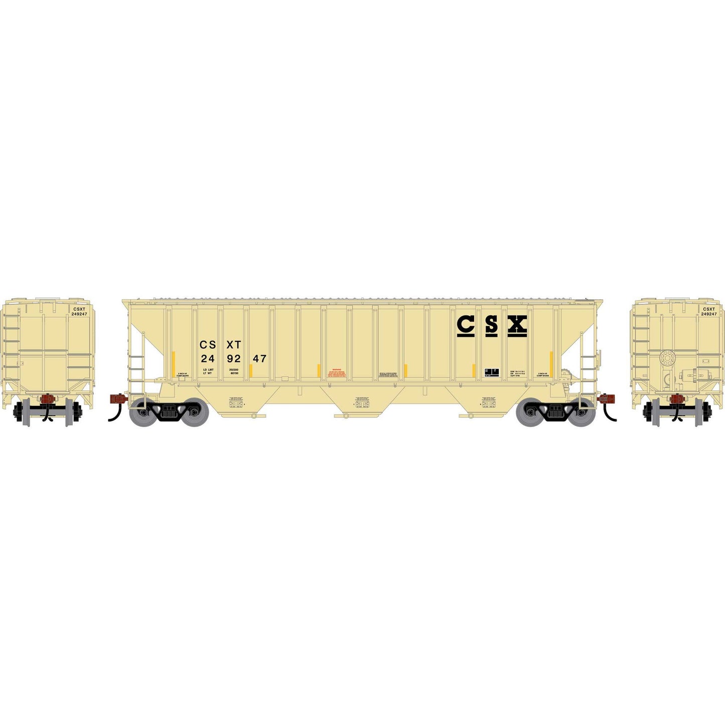 HO Athearn PS 4740 Covered Hopper CSX #249247 (ATH-2371)