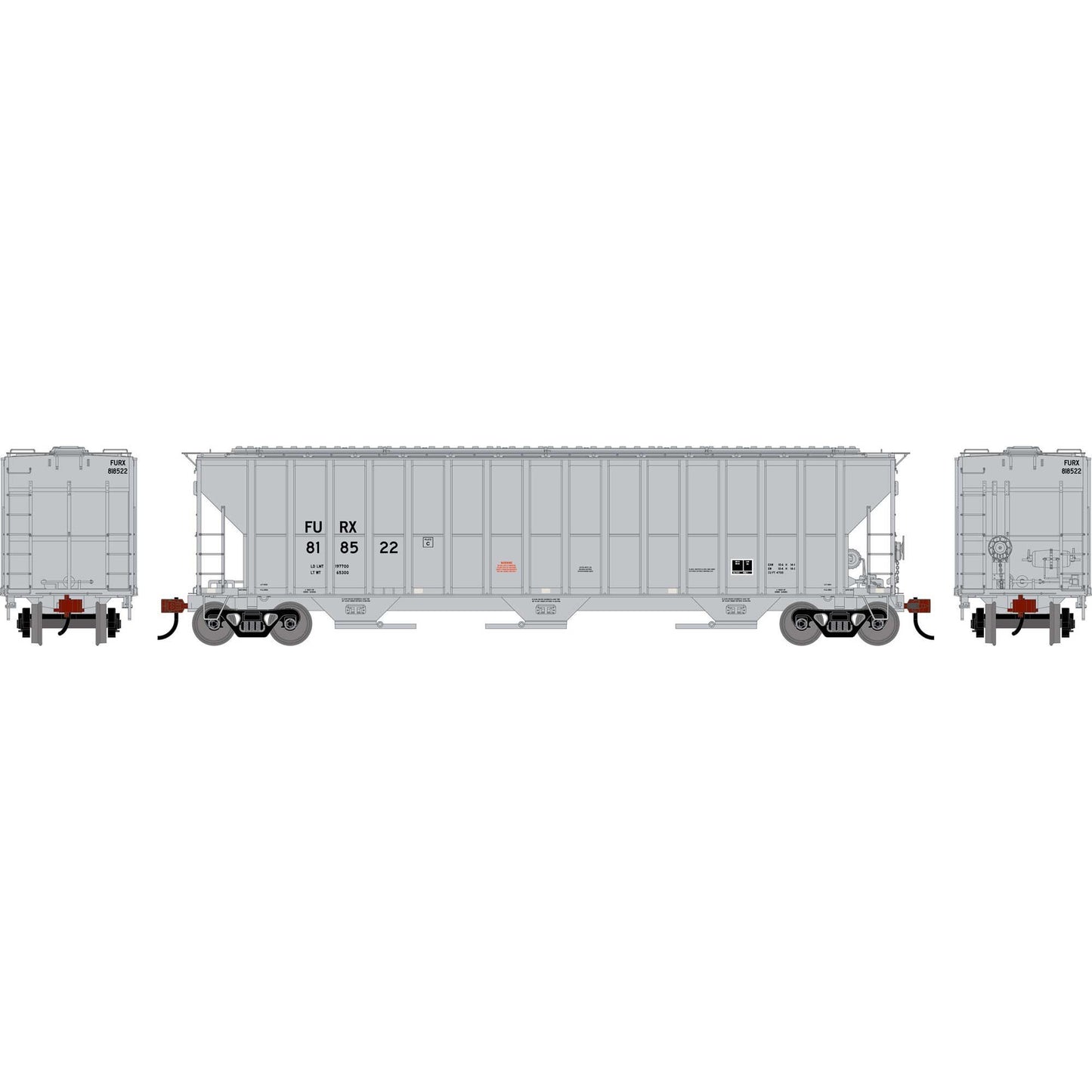 HO FMC 4700 Covered Hopper FURX #818522 (ATH-2488)