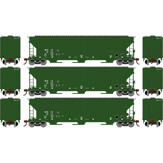HO ATH FMC 4700 Covered Hopper WEIX #1004 #1005 #1010 (3-Pack) (ATH-2496)