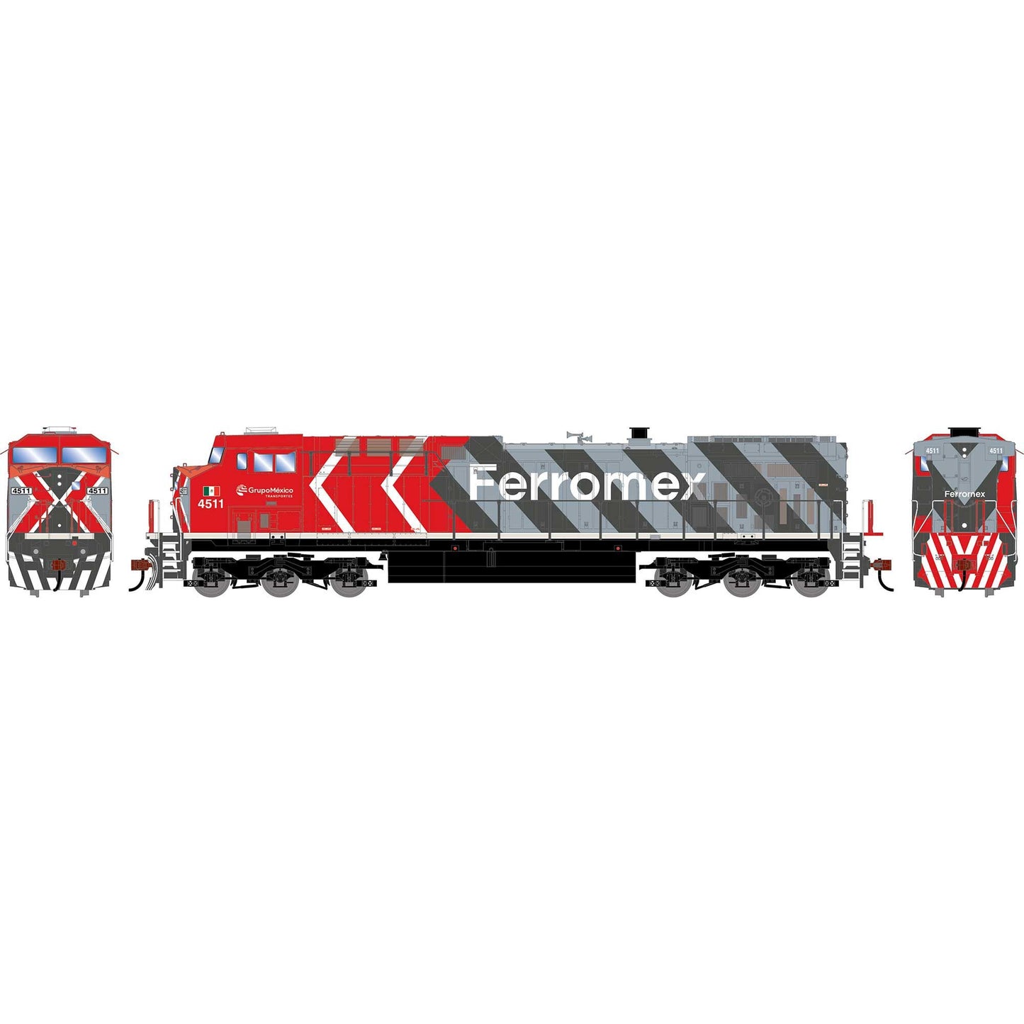 HO AC4400CW Locomotive FXE Zebra #4511 (ATH-2568)