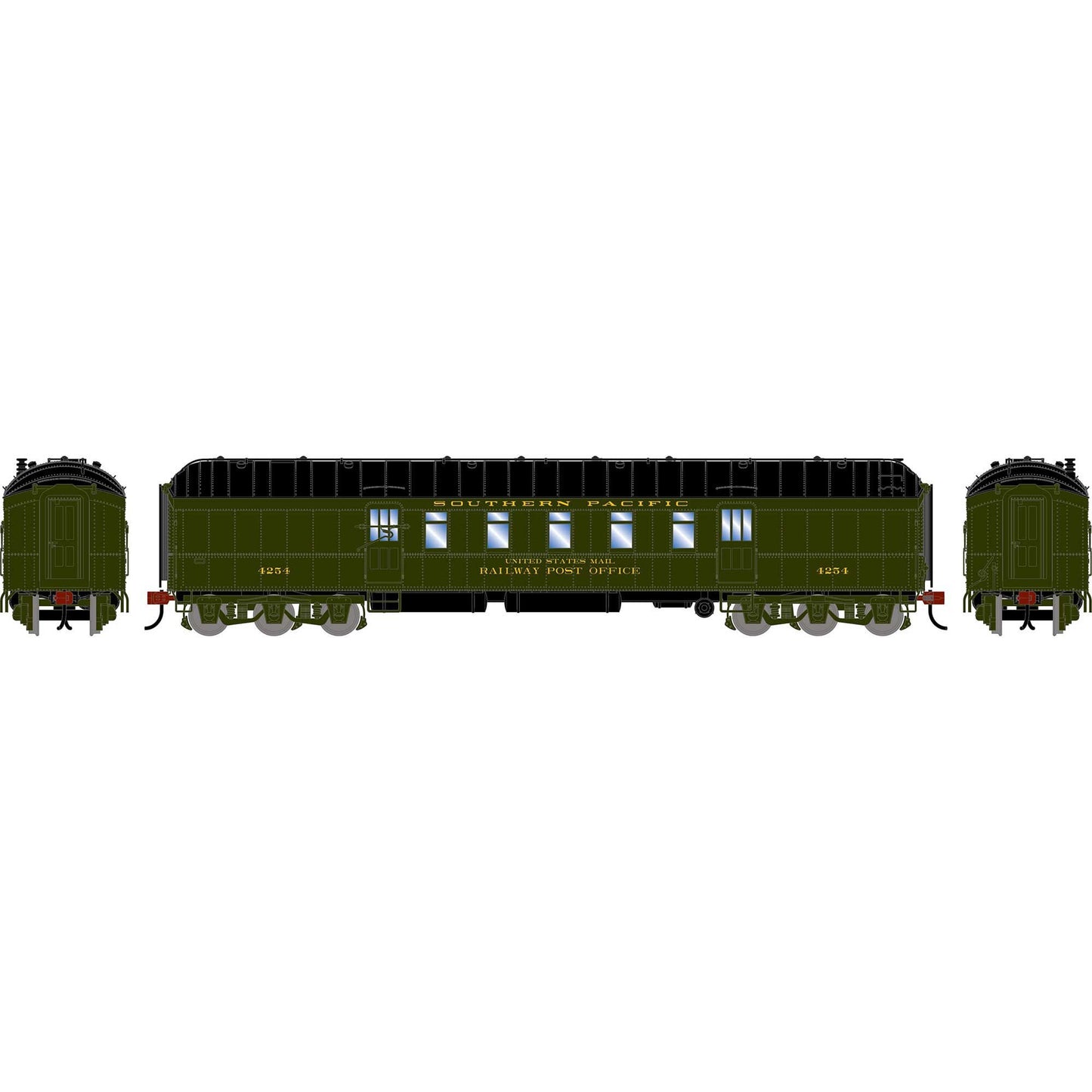 HO 60' Pullman Common Standard Postal Car, SP #4254 (ATH-2581)