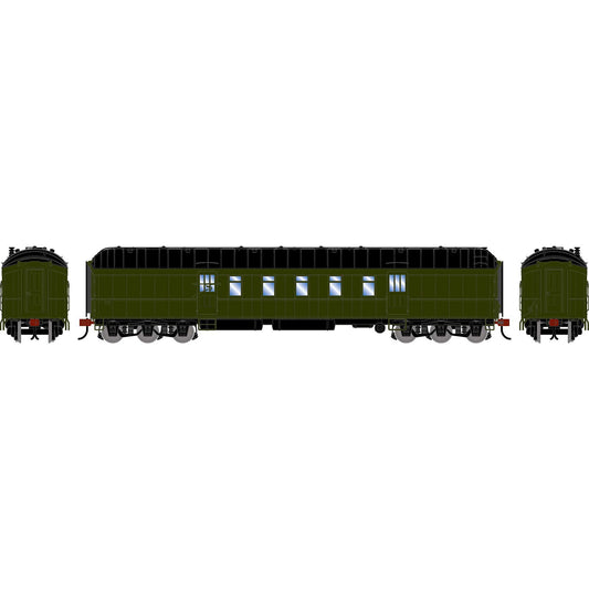 HO ATH 60' Pullman Common Standard Postal Car Green Unlettered (ATH-2585)