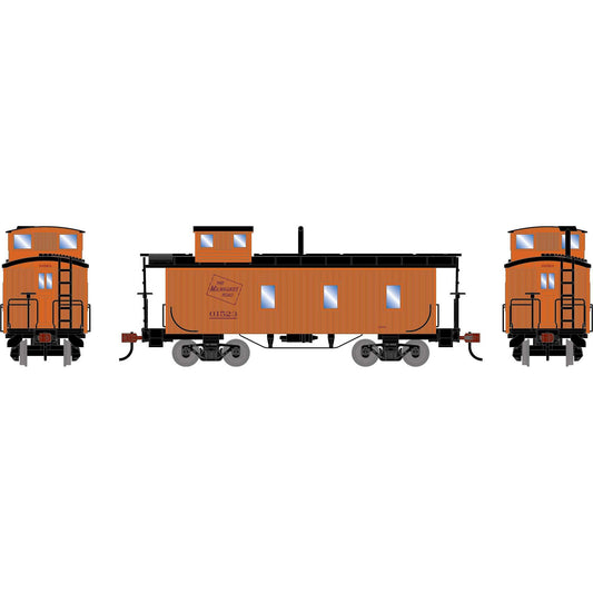 HO ATH 3-Window Wood Caboose MILW #01523 (ATH-2601)