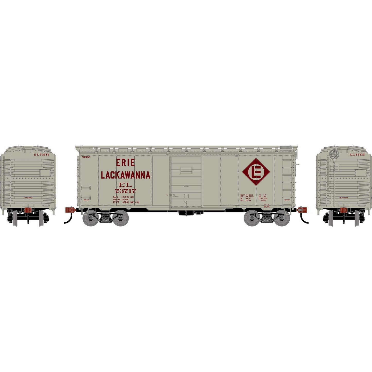 HO 40' Superior Door Box Car Erie Lackawanna EL #73717 (ATH-2623)