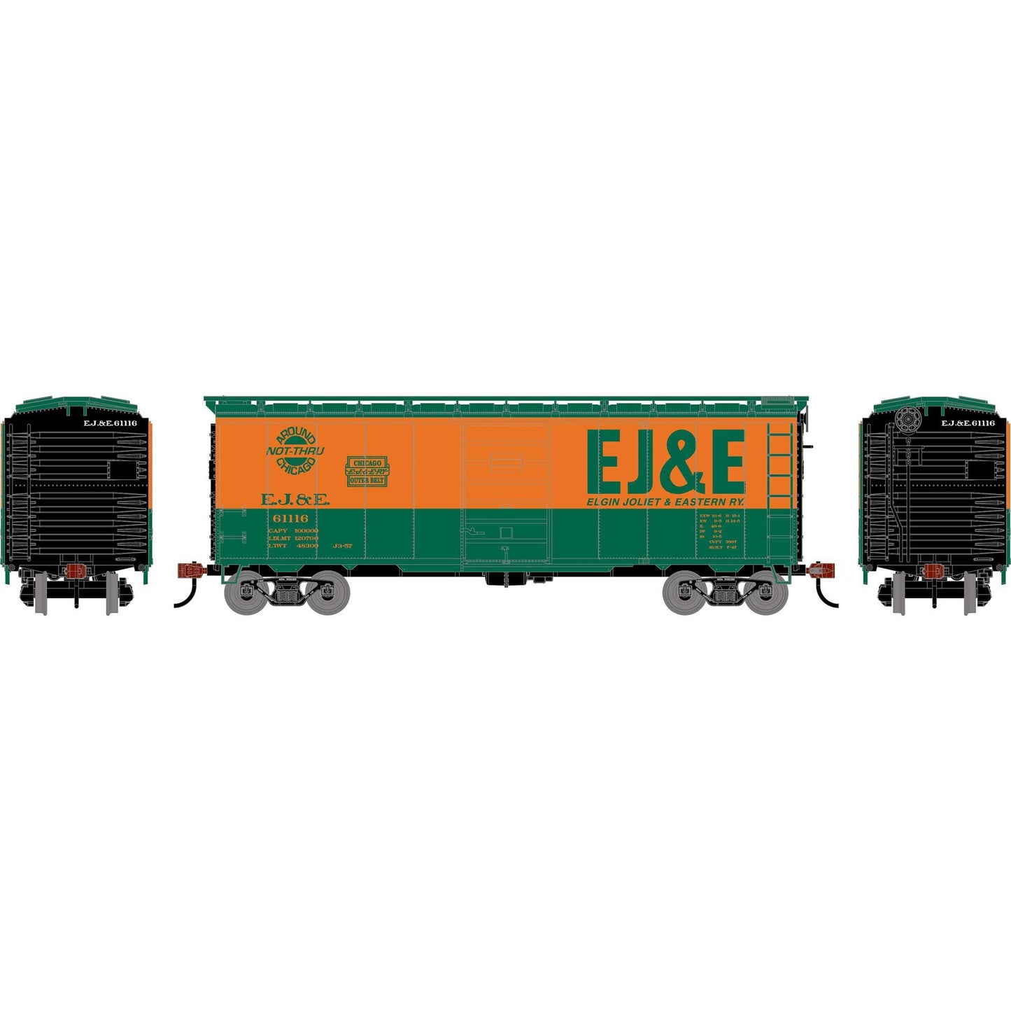 HO 40' Superior Door Box Car EJE #61116 (ATH-2627)