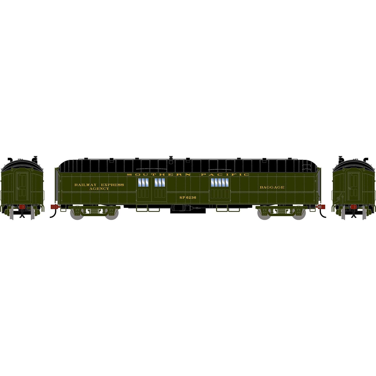 HO Ath 60' Pullman Common Standard Baggage Car SP #6236 (ATH-2637)
