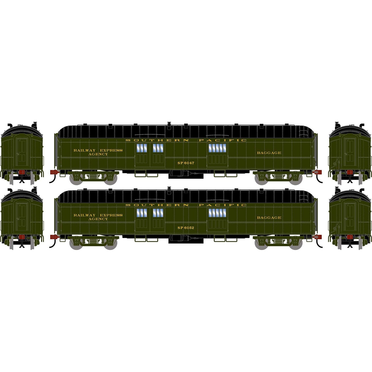 HO 60' Pullman Common Standard Baggage Car SP #6047/6052 (ATH-2638)