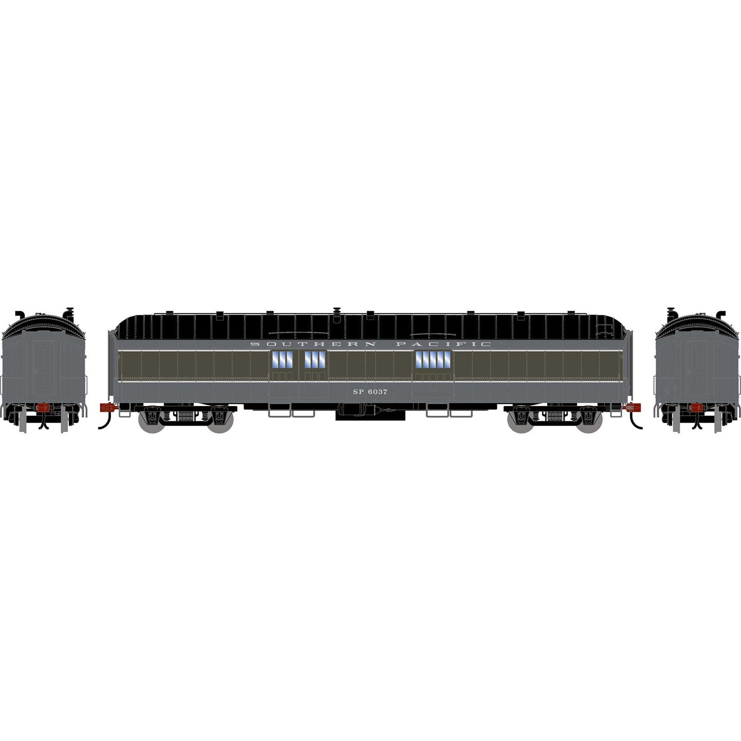 HO 60' Pullman Common Standard Baggage Car SP Two-Tone Gray #6037 (ATH-2639)