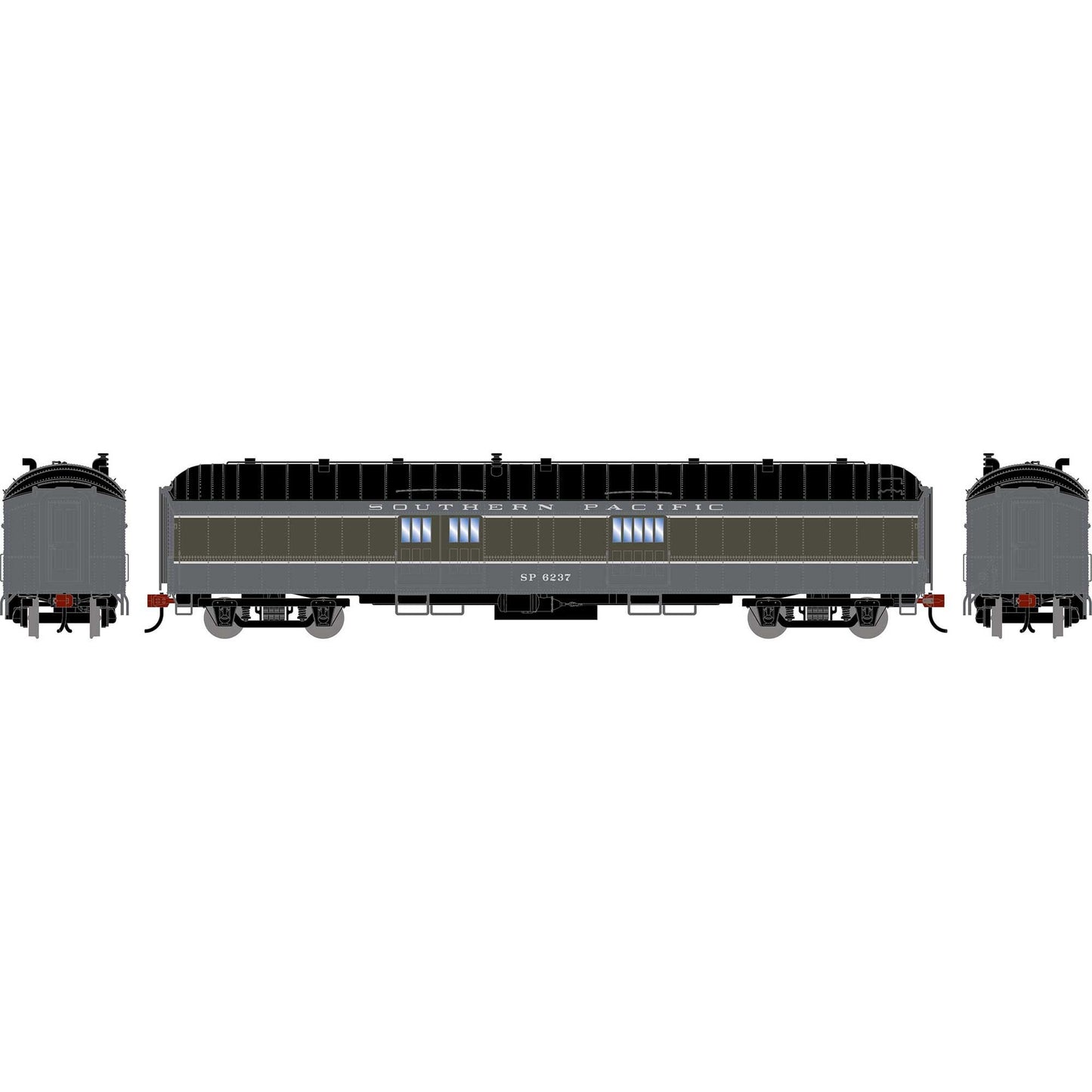 HO Athearn 60' Pullman Common Standard Baggage Car SP Two-Tone Gray #6237 (ATH-2640)