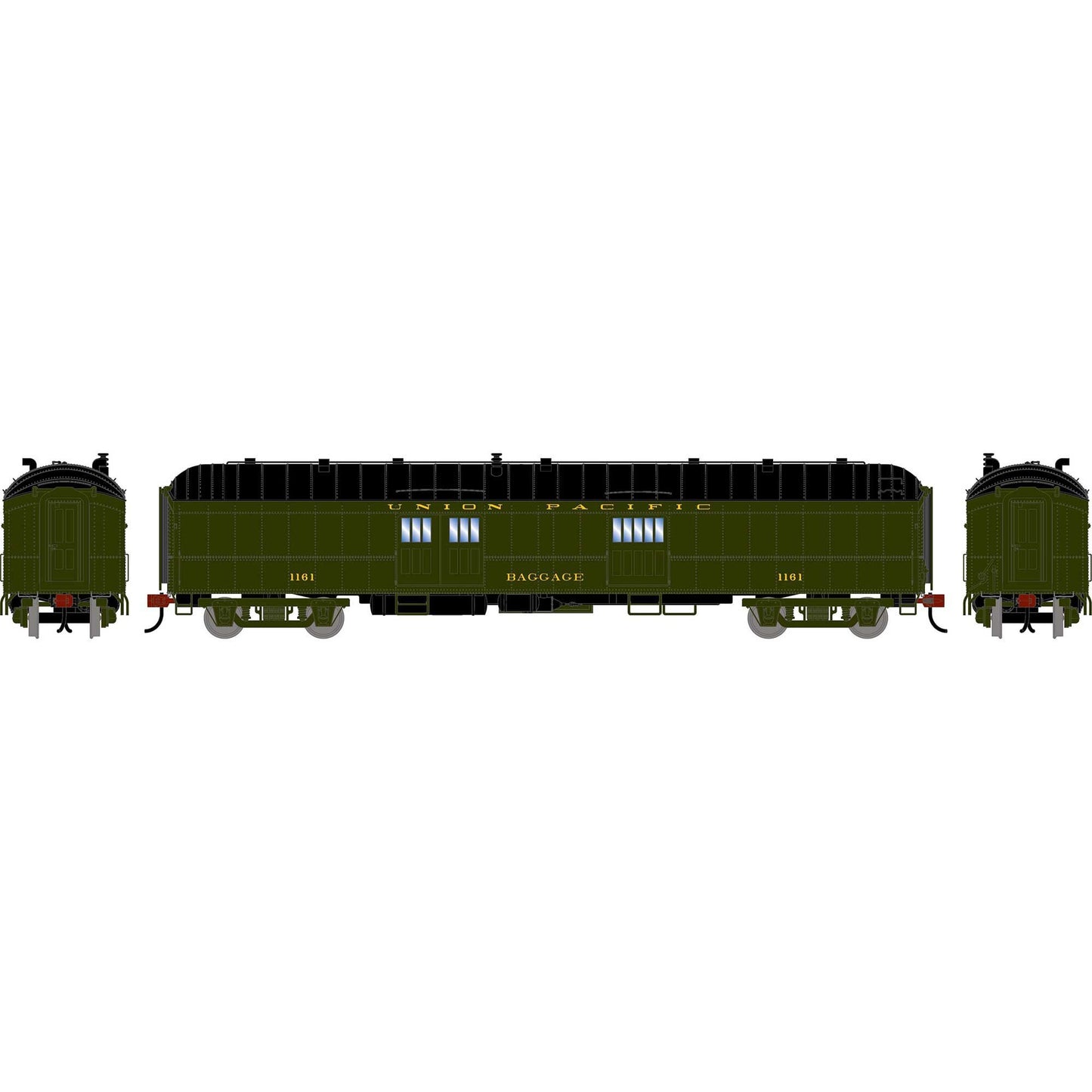 HO 60' Pullman Common Standard Baggage Car Union Pacific #1161 (ATH-2643)