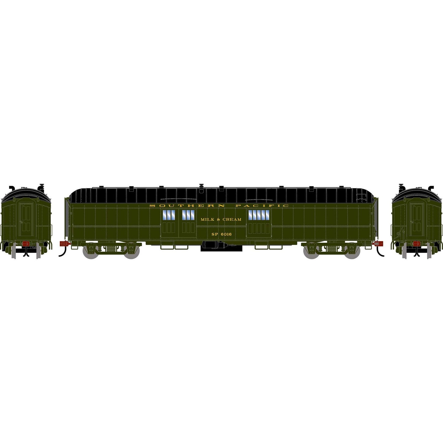 HO 60' Pullman Common Standard Baggage Car SP 'Milk & Cream' #6016 (ATH-2648)