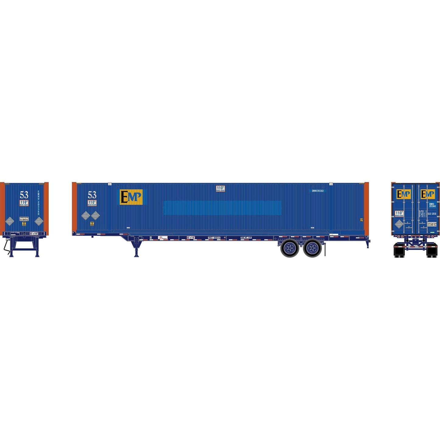 HO ATH 53' Chassis with Container (ATH-2651)