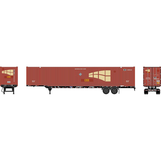 HO ATH 53' Chassis with Container CSX Design (ATH-2654)